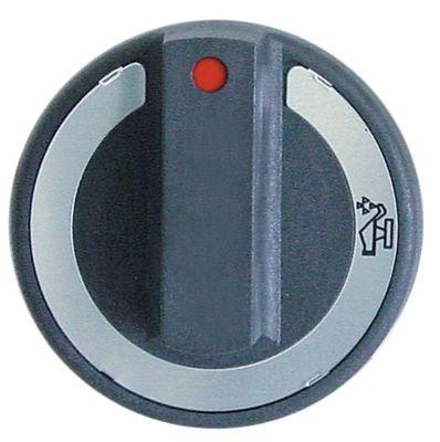 Knap Vand ø 77mm Akse ø 10x8mm Udglatning oppe