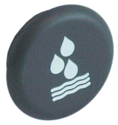 Knapsymbol Vand sort