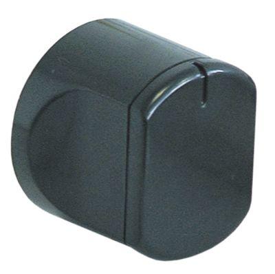 Knap Damp/vandhane ø 45mm Akse ø 5x5mm Udglatning kvadratisk sort