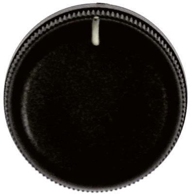 Knap Kontakt nulmærke ø 40mm Akse ø 6x4,6mm Udglatning oppe sort