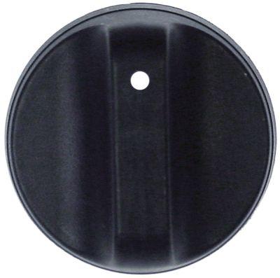 Knap Kontakt nulmærke ø 38mm Akse ø 6x4,6mm Udglatning oppe sort