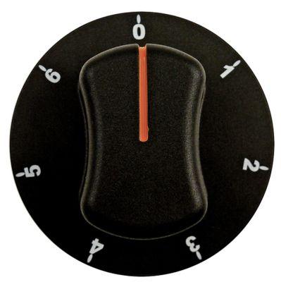 Knap Kontakt 7-takt ø 70mm Akse ø 6x4,6mm Udglatning oppe