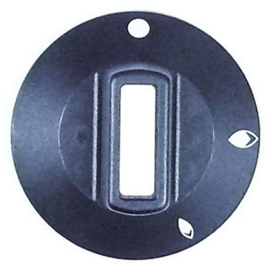 Knap Gashane uden tændflamme ø 50mm Akse ø 6x4,6mm Udglatning højre sort