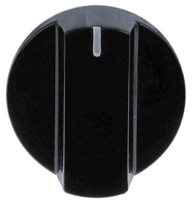 Knap Kontakt nulmærke ø 47mm Akse ø 6x4,6mm Udglatning venstre passer til PIRON sort