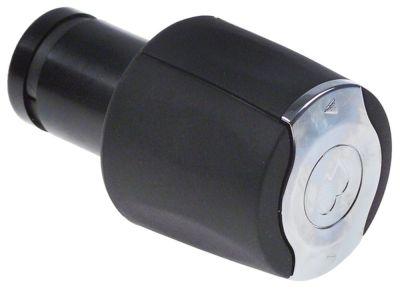 Knap Vand ø 52mm Akse ø Sekskant 20mm sort