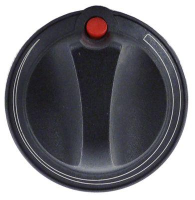 Knap Trinløs ø 55mm Akse ø 6x4,6mm Udglatning universel sort