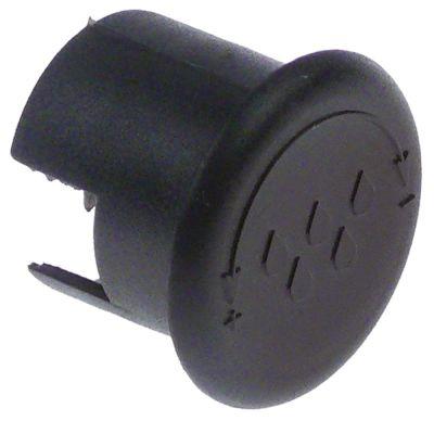 Knapsymbol Vand ø 28mm sort
