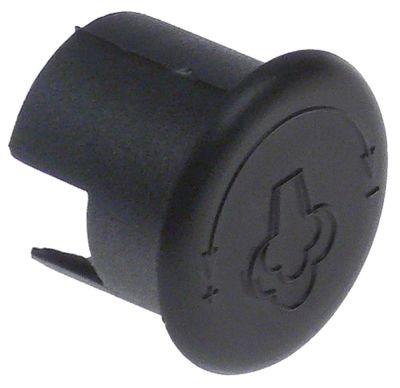 Knapsymbol Damp ø 28mm sort