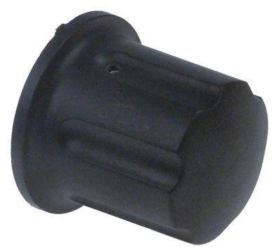 Drejegreb Vand ø 535mm Akse ø 8x6,5mm Udglatning oppe sort L 50mm med skaftskrue