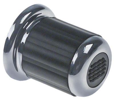 Knap Vand ø 53mm Akse ø 85mm sort/krom