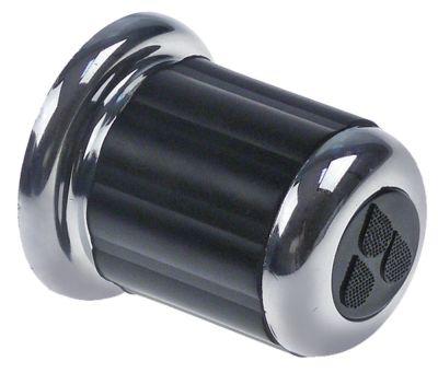 Knap Damp ø 53mm Akse ø 85mm sort/krom