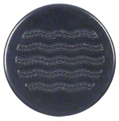 Knapsymbol Vand ø 20mm sort L 7mm