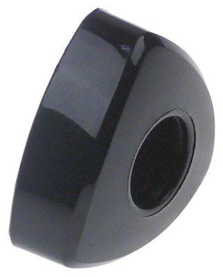 Drejegreb ø 50mm sort Akse 6x6mm