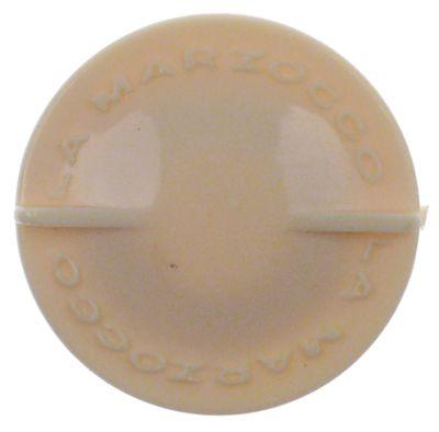 Knapsymbol MARZOCCO ø 38mm Gevind M20 hvid L 10mm