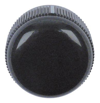 Knap Nulmærke ø 31mm Akse ø 8x5,5mm Udglatning venstre sort