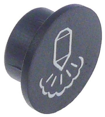 Knapsymbol Damp ø 24mm sort