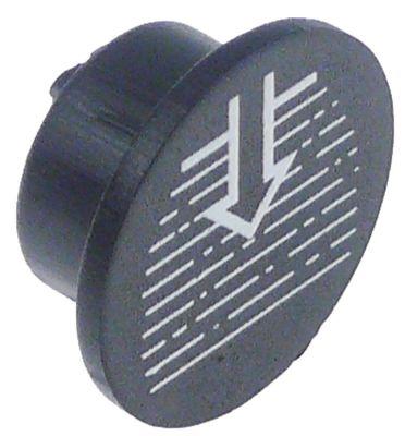 Knapsymbol Vand påfyldning ø 24mm sort