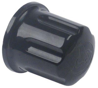 Knap Vand ø 53mm Akse ø 8x6,5mm Udglatning oppe sort L 515mm med fjeder