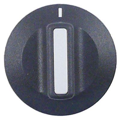 Knap Nulmærke ø 42mm Akse ø 6x4,6mm Udglatning venstre passer til BONAMAT sort