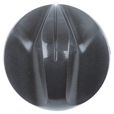 Knap Nulmærke ø 40mm Akse ø 6x4,6mm Udglatning oppe passer til BONAMAT mørkegrå