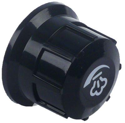 Knap Damp ø 54mm Akse ø 8mm sort til serie VERONA