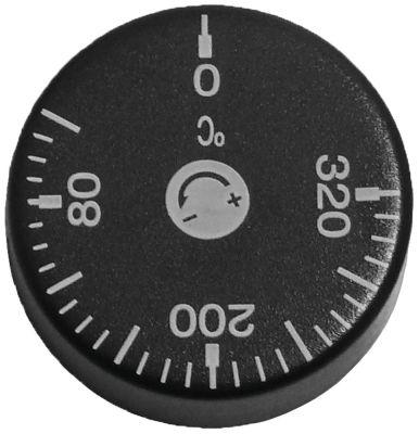 Knap 80-320°C ø 42mm Akse ø 6x4,6mm passer til SIMOGAS sort