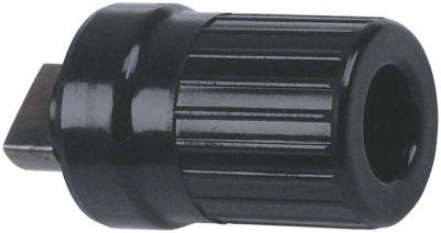 Knap ø 38mm Akse ø 8x6mm sort