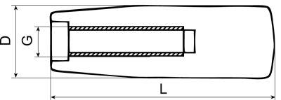 Cylindergreb Gevind M10 ø 23mm L 65mm