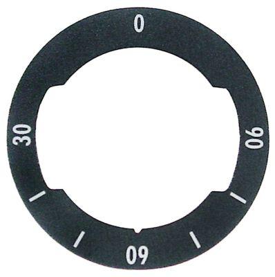 Knapsymbol Termostat T.maks. 90°C 30-90°C ID ø 42mm UD ø 62mm