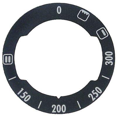 Knapsymbol Bageovn T.maks. 300°C 150-300°C ID ø 42mm UD ø 62mm
