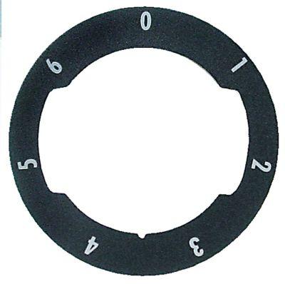 Knapsymbol Kontakt 7-takt  -°C ID ø 42mm UD ø 62mm