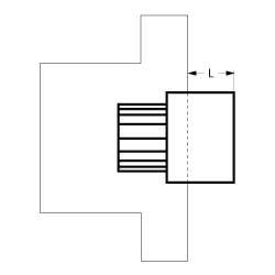 Knapadapter Akse ø 8x5mm L 0mm