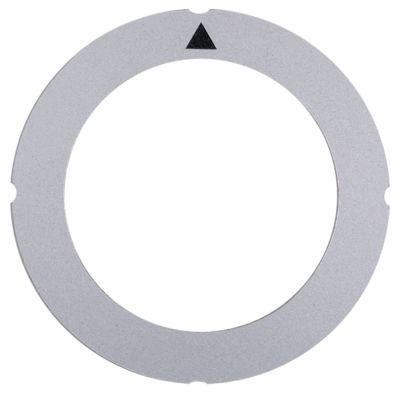 Knapsymbol Kontakt nulmærke Polycarbonat ID ø 455mm sølv UD ø 63mm