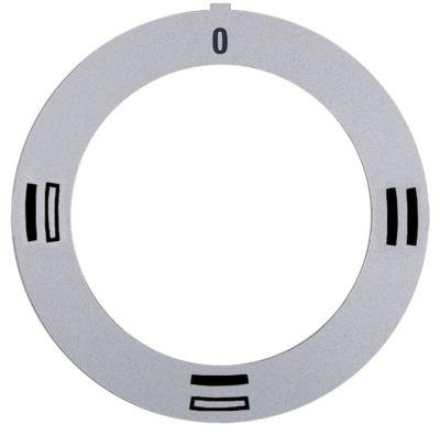 Knapsymbol Bageovn OH/UH/OH+UH ID ø 455mm sølv UD ø 59mm Drejeretning højredrejende