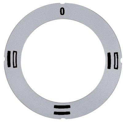 Knapsymbol Bageovn OH/UH/OH+UH ID ø 455mm sølv UD ø 63mm Drejeretning venstredrejende