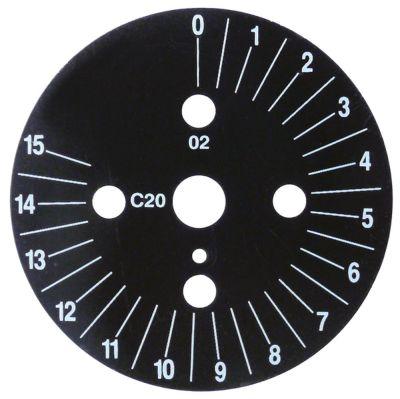 Skalaskive ø 60mm Drejevinkel 0-290° Permanent stilling Nej Inddeling 15min