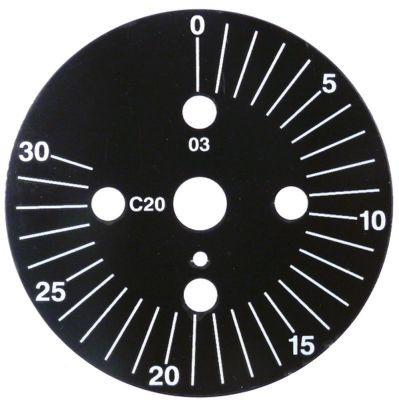 Skalaskive ø 60mm Drejevinkel 0-290° Permanent stilling Nej Inddeling 30min