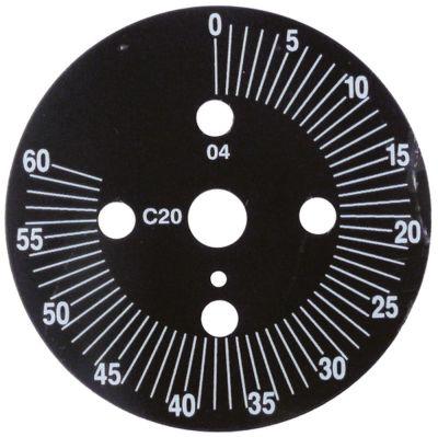 Skalaskive ø 60mm Drejevinkel Nej° Permanent stilling 0-290 Inddeling 60min