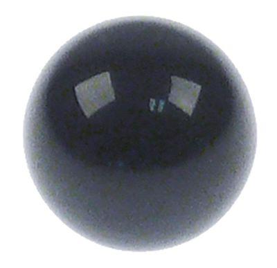 Kuglegreb Gevind M6 Plastik ø 20mm sort med metalbøsning