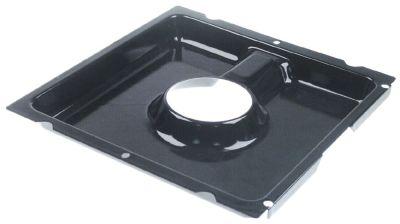 Opsamlingsskål Stål med PTFE belægning ø 105mm H 38mm L 345mm B 360mm