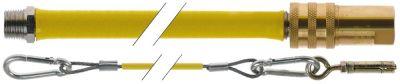 Gasslange med lynkoblingstilslutning CNS, plastikisolering L 1500mm inkl. sikringswire