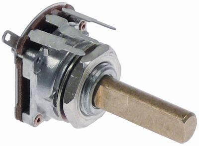 Potentiometer med kontakt 47kOhm Drejevinkel 270° Akse ø 6mm Akselængde 185mm til kombidæmper