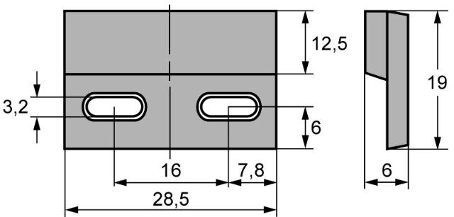 Magnetkontakt 230V 5A Tilslutning Kabel Kabellængde 800mm L 285mm B 19mm 1NO P maks. 10W