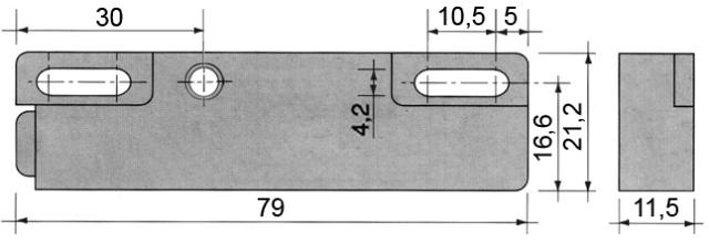 Magnetkontakt 250V 1A Tilslutning Kabel Kabellængde 580mm L 79mm B 21mm 1NO P maks. 50W