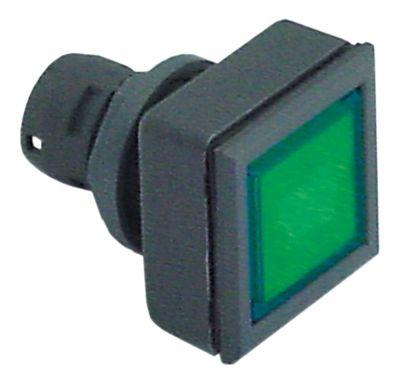 Tastelement sort/grøn  - Type tastende Indbygningsmål ø16/24x24mm kvadratisk