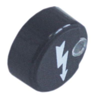 Tryktast sort ø 23mm Blitz med linse