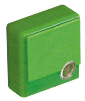 Tryktast grøn  - med linse Størrelse 23x23mm