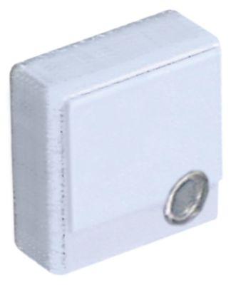 Tryktast hvid  - med linse Størrelse 23x23mm