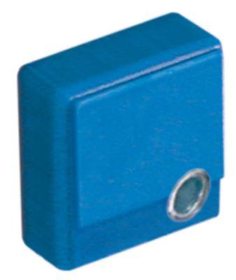 Tryktast blå  - med linse Størrelse 23x23mm
