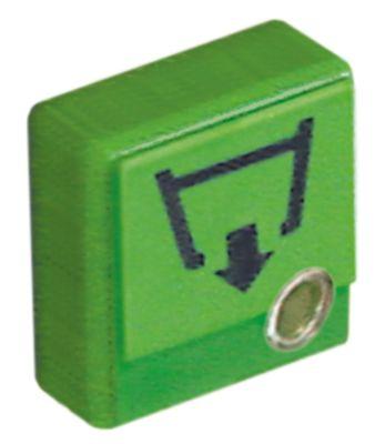 Tryktast grøn Ludpumpe med linse Størrelse 23x23mm